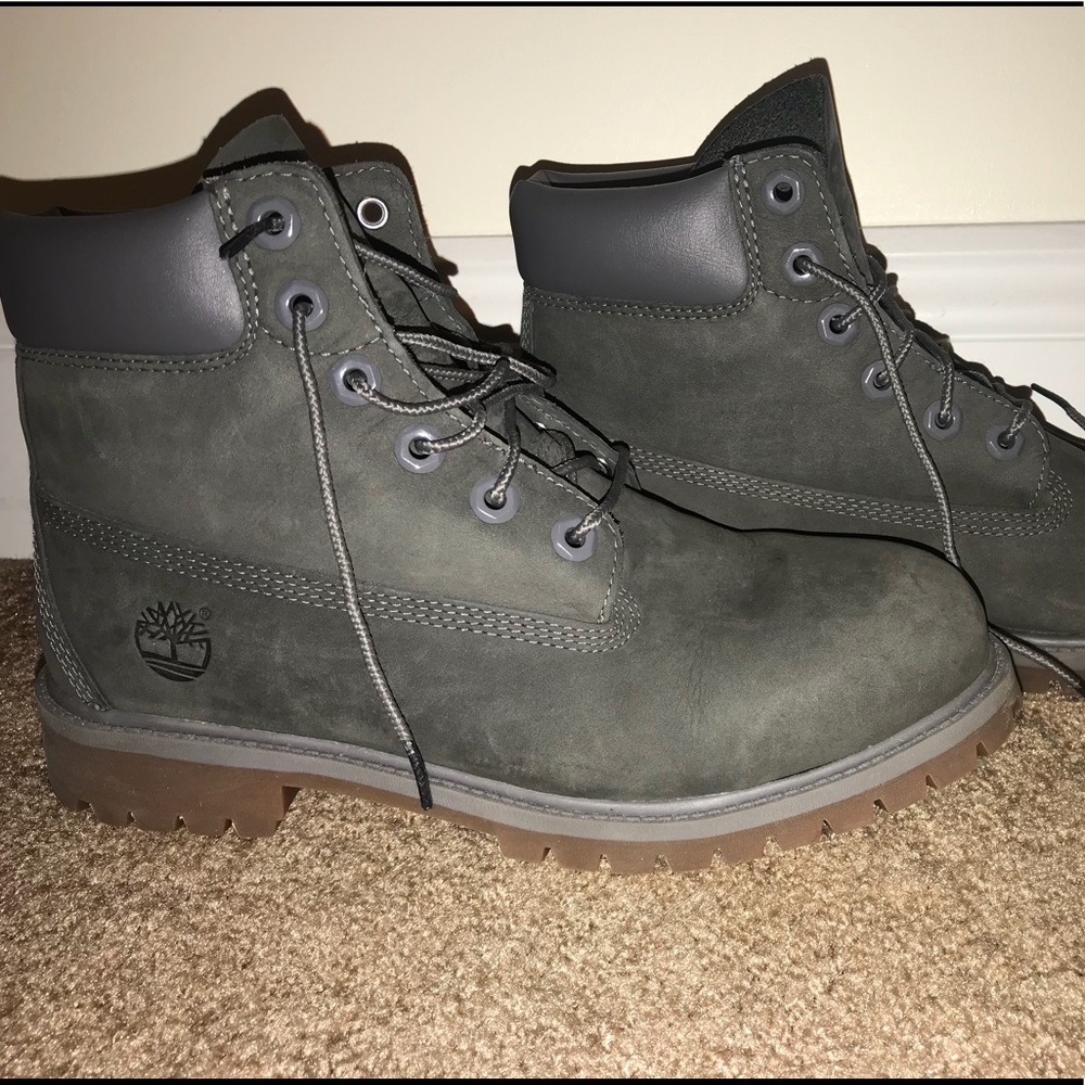 Gray Timberland Boots